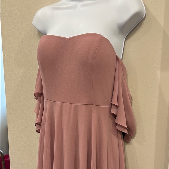 NWT Lulus Elegant Pink Off-Shoulder Dress- large - Picture 5 of 8